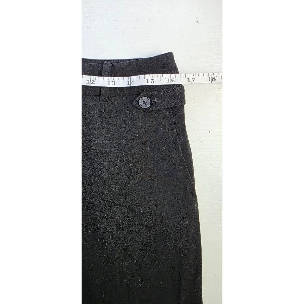 Larry Levine Stretch Size 12 Black Trousers - Picture 5 of 7